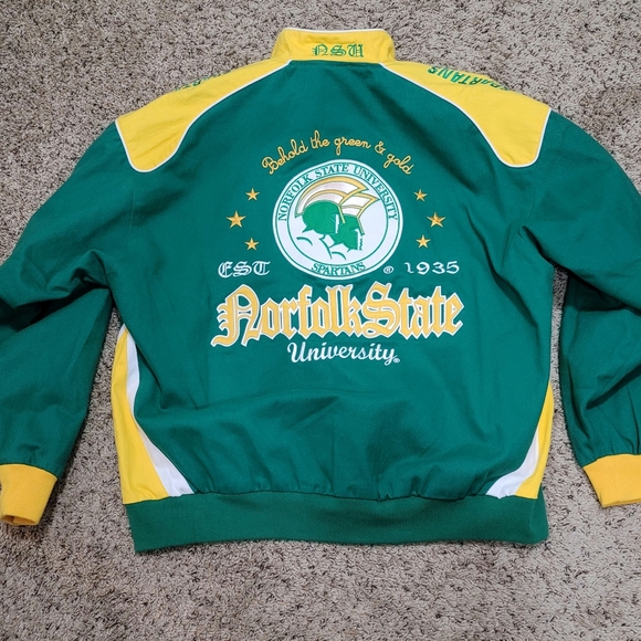 Norfolk State Spartans University Letterman,  racing jacket. - Picture 4 of 5